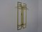 French Brass Wall Rack with Coat Hangers, 1970s 4