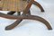 Antique Asian Carved Exotic Wood & Cannage Folding Chair, Image 15