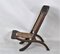 Antique Asian Carved Exotic Wood & Cannage Folding Chair, Image 6