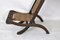 Antique Asian Carved Exotic Wood & Cannage Folding Chair, Image 5