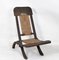 Antique Asian Carved Exotic Wood & Cannage Folding Chair, Image 1