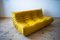 Yellow Pull-Up Dubai Leather Living Room Set by Michel Ducaroy for Ligne Roset, 1970s, Set of 4 5
