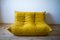 Yellow Pull-Up Dubai Leather Living Room Set by Michel Ducaroy for Ligne Roset, 1970s, Set of 4 15