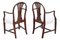 Georgian Mahogany Elbow Carver Side Desk Chairs, 1795, Set of 2 2