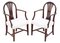 Georgian Mahogany Elbow Carver Side Desk Chairs, 1795, Set of 2, Image 1