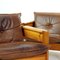 Lounge Chairs in Leather and Wood, Czechoslovakia 1970s, Set of 2 12