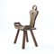 Handgemachter Beistellstuhl aus Holz, Holland, 1920er 16