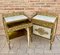 19th Century French Bronze Vitrine Nightstands with Glass Doors and Brass Drawers, Set of 2, Image 15