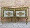 19th Century French Bronze Vitrine Nightstands with Glass Doors and Brass Drawers, Set of 2, Image 5