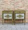 19th Century French Bronze Vitrine Nightstands with Glass Doors and Brass Drawers, Set of 2 2