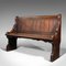 Antique Victorian Scottish Oak Free-Standing Pew Bench Seat, Ecclesiastical, Victorian 3