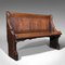 Antique Victorian Scottish Oak Free-Standing Pew Bench Seat, Ecclesiastical, Victorian 1