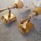 Golden Wall Lights with Acrylic Glass, France, Set of 2 4