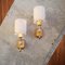 Golden Wall Lights with Acrylic Glass, France, Set of 2 2