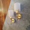 Golden Wall Lights with Acrylic Glass, France, Set of 2 1