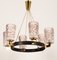 Mid-Century Brass & Glass Chandelier from Rupert Nikoll, 1950s, Image 2