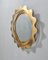 Gold Varnished Iron Sun Shaped Wall Mirror, Italy, 1980s 5