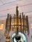 Italian Chandelier in Wrought Iron & Hammered Glass by Biancardi & Jordan Arte, Image 4