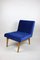 Fauteuil en Velours Bleu, 1970s 4