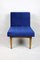 Blue Velvet Lounge Chair, 1970s, Image 7