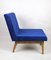 Blue Velvet Lounge Chair, 1970s 2