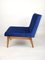 Blue Velvet Lounge Chair, 1970s 8