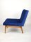 Fauteuil en Velours Bleu, 1970s 8