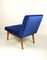 Blue Velvet Lounge Chair, 1970s, Image 9
