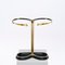 Mid-Century Symmetrical Umbrella Stand in Gold & Black, 1950s 2