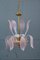 Lampada a sospensione in vetro di Murano rosa, Italia, anni '70, Immagine 9