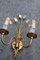 French Crystal and Gilt Metal Sconces, 1970s, Set of 2 3