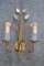 French Crystal and Gilt Metal Sconces, 1970s, Set of 2 2