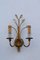French Crystal and Gilt Metal Sconces, 1970s, Set of 2 8