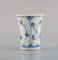 Blue Fluted Vase and Four Egg Cups from Bing & Grøndahl, 1920s, Set of 5 2