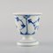 Blaue Geriffelte Vase und Vier Eierbecher von Bing & Grøndahl, 1920er, 5er Set 4