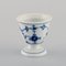 Blaue Geriffelte Vase und Vier Eierbecher von Bing & Grøndahl, 1920er, 5er Set 5