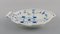 Blue Fluted Leaf-Shaped Bowl Model Number 356 from Bing & Grøndahl, Image 2