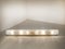 Große Wandlampe aus geblasenem Muranoglas & Messing von Hillebrand 3