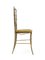 Italienischer Stuhl in Goldgelb von Giuseppe Gaetano Descalzi für Chiavari 4
