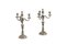 Louis XVI Style Candelabras in Silvered Bronze, 1880s, Set of 2 1