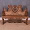 18th Century Italian Carved Pine Settle 1