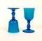 Mid-Century Wine Goblets in Turquoise and White Murano Glass by Carlo Moretti, Set of 6 7