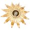 Mid-Century Modern Sunburst Brass Pendant Lamp, 1960s 1