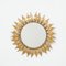 Mid-Century Modern Sunburst Mirror in Brass, 1960s 10