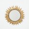 Mid-Century Modern Sunburst Mirror in Brass, 1960s, Image 11