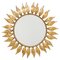 Mid-Century Modern Sunburst Mirror in Brass, 1960s, Image 1