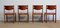 Elm and Leather Chairs and Leather from Maison Regain, 1960s, Set of 4 25