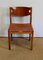 Elm and Leather Chairs and Leather from Maison Regain, 1960s, Set of 4, Image 4