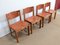 Elm and Leather Chairs and Leather from Maison Regain, 1960s, Set of 4, Image 2