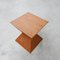 Mid-Century Geometric Wooden Side Table, Image 2